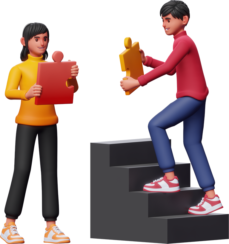 Team Work 3d Illustration