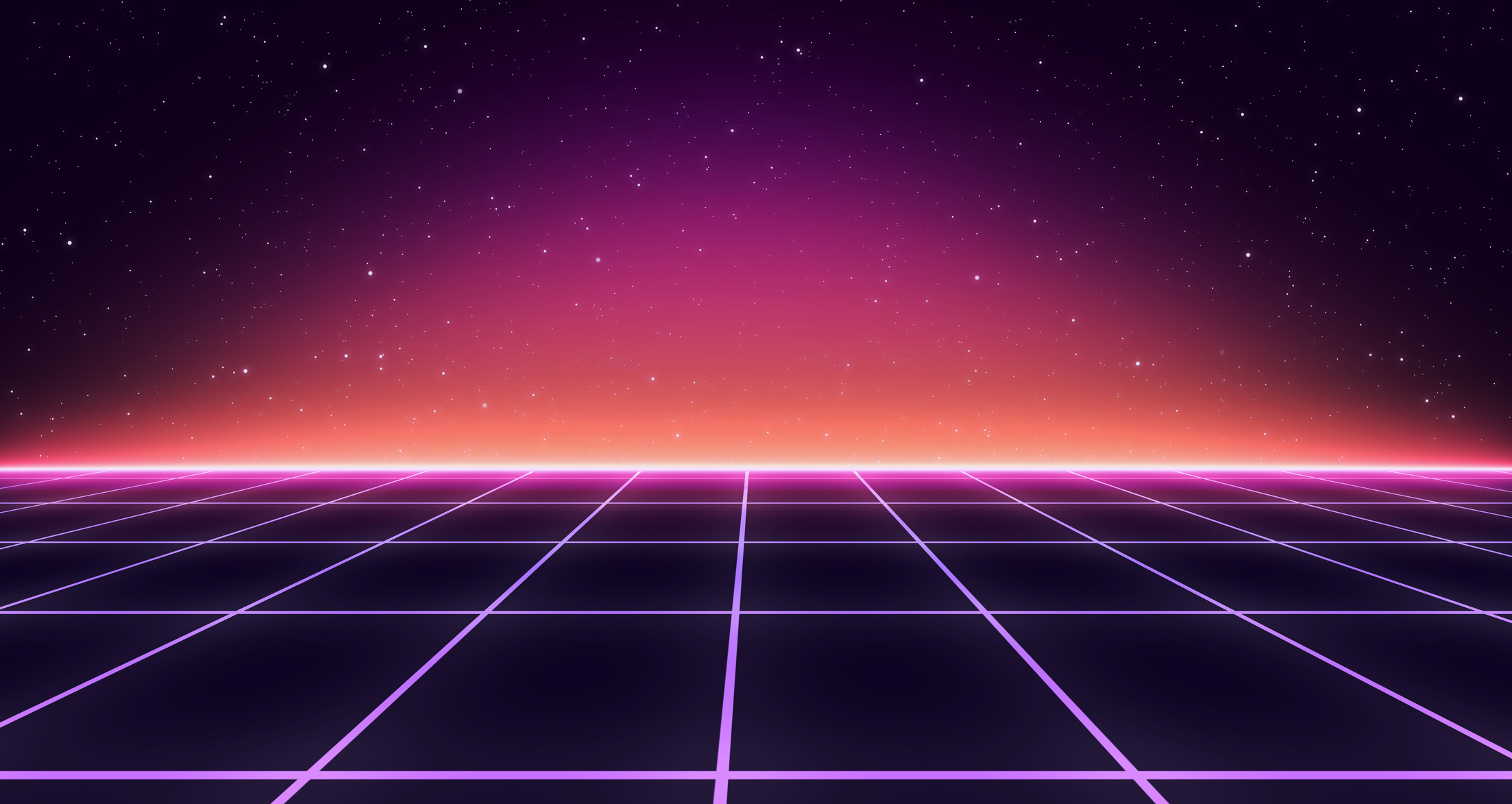 Purple Grid Retro Background 